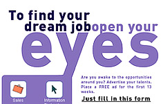 A Typographical e-mailer advertisement with different jobs icons to make it recognize […]
